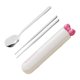 thumbnail image 5 of Juego de cucharas y palillos, vajilla, utensilios de viaje, juego de cubiertos portátiles para Blanco 3 piezas, 5 of 9
