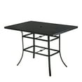 thumbnail image 2 of Mondawe Patio Dining Table 60"*40" Rectangular Outdoor Garden Bar Height Table Metal W/ 1.9" Umbrella Hole, 2 of 7