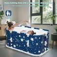 thumbnail image 6 of PUEDO 47in Large Portable Folding Bathtub, Hot & Cold Soaking Bath tub, Starry Blue, 6 of 8