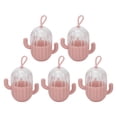 thumbnail image 1 of Soporte para huevos de belleza, 5 piezas con forma de cactus, caja de almacenamiento para polvos de belleza, caja de almacenamiento para huevos de belleza, rendimiento sólido, 1 of 9