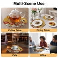thumbnail image 2 of Peony Birds Round 15 Inch Placemats Set of 6, Farmhouse Japanese Budding Flowers Animals HeatResistant Non Slip Place Mats for Dining Table, Wipeable Braided Kitchen Table Mats for Housewarming, 2 of 9