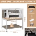 thumbnail image 3 of PETSCOSSET 3-Tier Wooden Hamster Cage with Storage Shelf Indoor Outdoor Large Guinea Pig Cage House and Habitat, 3 of 9