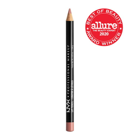 NYX Professional Makeup Long-Lasting Slim Lip Pencil - Creamy Lip Liner - Nude Pink - 0.03oz