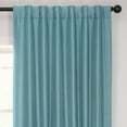 thumbnail image 3 of Half Price Drapes Nassau Blue Faux Dupioni Silk Blackout Curtains for Bedrooms (1 Panel), 50WX 108L, 3 of 13