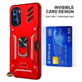 thumbnail image 2 of For Motorola Moto G Stylus 5G 2024 Invisible Wallet Credit Card Holder with Ring Stand Kickstand Heavy Duty Slim Shockproof Hybrid Phone Case Cover by Xpression - Red, 2 of 9