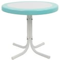 thumbnail image 4 of Northlight 22" Outdoor Retro Tulip Steel Side Table, Blue and White, 4 of 4