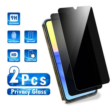 Xhy Samsung Galaxy A15 5G Privacy Screen Protector,2 Pack Anti Spy Privacy Tempered Glass 9H Hardness Scratch Resistant Bubble Free Rugged Durable Easy Installation