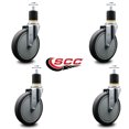thumbnail image 2 of 6 Inch Thermo Rubber Wheel Swivel 1-7/8 Inch Expanding Stem Caster Set, 2 of 2