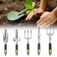 thumbnail image 4 of Juego de herramientas amarillas, pala, pala, rastrillo, mano de plástico para jardín, 5 uds., 4 of 8