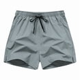 thumbnail image 6 of Jean Shorts Womens Quick Dry Shorts for Womens Summer Cooling Lightweight Shorts Elastic Waist Fitness Sports Bottoms Gray M, 6 of 7