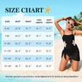 thumbnail image 5 of Kuleyang Girls Swimsuit One-Piece Swimwear Adjustable Straps Cut Out Bathing Suit with Cover Up Skirt Swimsuit for Girls, 5 of 8