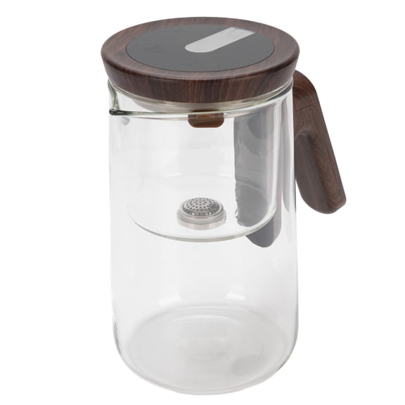 Yajisi 800ml Magnetic Glass Teapot, Smart Water Separation Tea Pot with Strainer Timer, 8.66 x 8.66 x 5.51 Inches