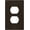 Brown, variant on Enerlites 8821-W Duplex Receptacle Outlet Wall Plate, Standard Size 1-Gang, White