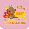 thumbnail image 4 of Inktastic My First Thanksgiving with Turkey and Leaves Boys or Girls Baby Bib, 4 of 4