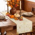 thumbnail image 5 of Golden Abstract Cotton Linen Rectangle Table Runners 13"x72", Mystical Moon Universe Planet Coffee Table Runner Dresser Scarves Luxury Table Runners for Wedding Party Banquet Dinner Decor, 5 of 8