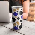 thumbnail image 4 of Leopard Print 20oz Coffee Tavel Tumblers, Stainless Steel Mobile Tumbler, Vacuum Insulated Coffee Mug with Lid, Spill-Proof Travel Cup for Hot & Cold Drinks, 4 of 6