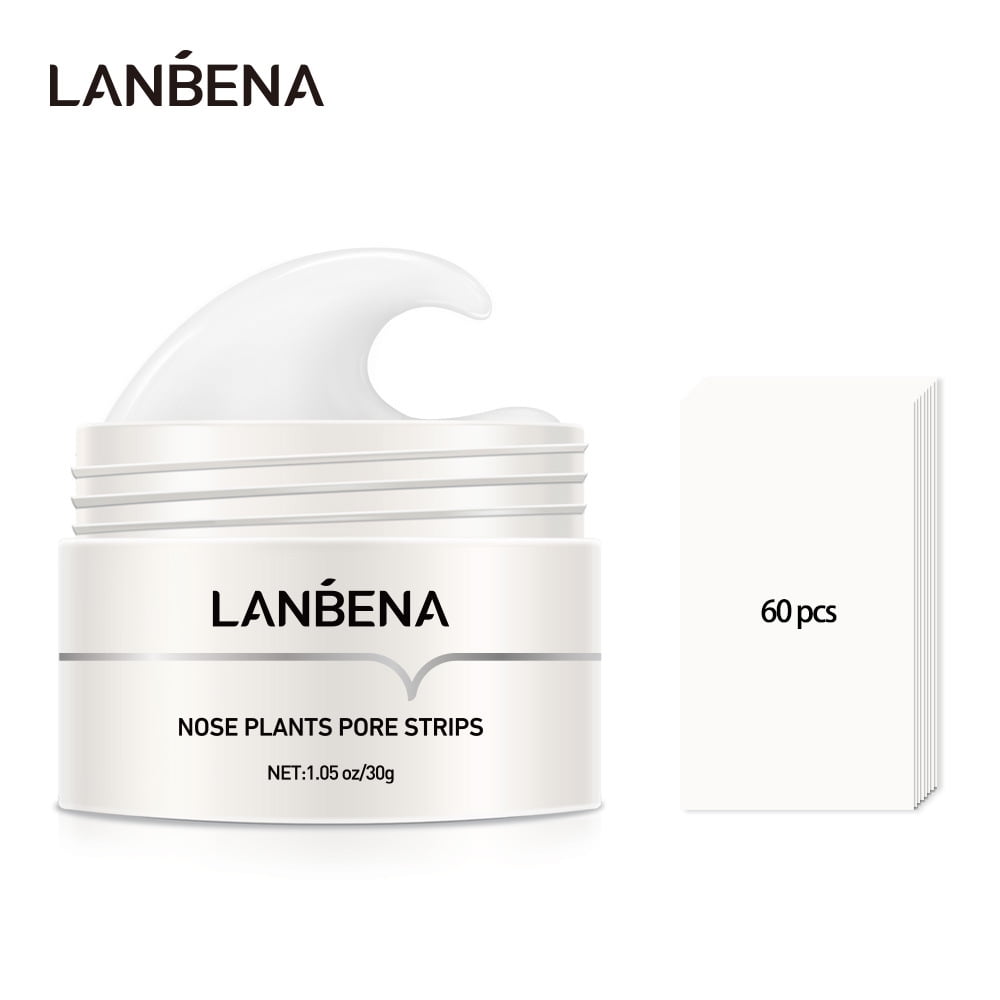 LANBENA BLACKHEAD REMOVER NOSE MASK PORE STRIP BLACK MASK PEELING ACNE TREATMENT BLACK