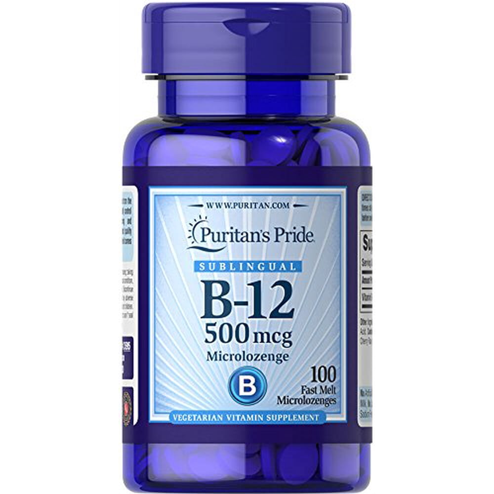 Puritan's Pride Vitamin B12 500 mcg Sublingual100 Microlozenges