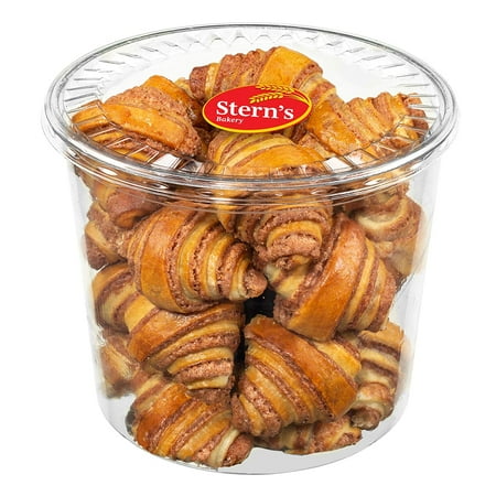 Cinnamon Croissants | Cinnamon Buns | Breakfast Pastry | Approx 20 Rugelach Pastries Cinnamon Croissants | No Coloring Added | Dairy & Nut Free | Stern’s Bakery (Club Size - 19 oz)
