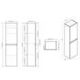 thumbnail image 5 of Vanity Art White High-Glossy Finish 16" W x 63" H LED Lighted Wall Mount Bathroom Cabinet with Sensor Switch, 5 of 5