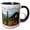 Black/White, variant on 3drose, Alaska, Denali National Park. Fall Landscape with Pines and Peaks., 15oz Mug