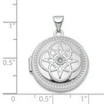 thumbnail image 3 of Lockets 14K White Gold Diamond Fancy Knot Design 20mm Round Locket, 3 of 3