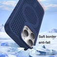 thumbnail image 6 of Magnetic Cooling Case for iPhone 16 Pro Max/Apple 16 Pro Max, Hard PC Slim Cellular Hole Heat Dissipation Mesh Breathable Hollow Honeycomb Case for Apple iPhone 16 Pro Max SR-Blue, 6 of 16