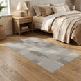 thumbnail image 2 of ODIKA 5'x7' Washable Area Rug Non-Slip, Low Pile, Stain Resistant Plush Large Geometric Contemporary Minimalist Farmhouse Neutral for Guest Room, Lounge, Apartment, 2 of 7