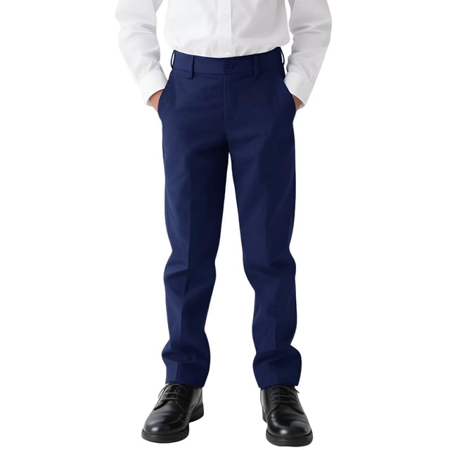 Pantalones KEYWANTS, uniformes de vestir azul marino para niños, talla 5