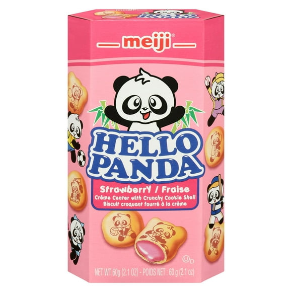 Meiji Hello Panda Cookies - Strawberry, 60 g