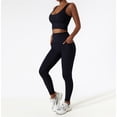 thumbnail image 3 of Leggings de cintura alta con bolsillos for mujer, pantalones de Yoga elásticos suaves, Leggings de entrenamiento informales a prueba de sentadillas, 3 of 6