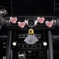 thumbnail image 2 of Bling Heart Air Vent Clips, Crystal Heart Car Air Fresheners Vent Clips Car Diffuser Vent Clip Rhinestone Car Decoration Car Interior Decor Cute Car Accessories for Women (4 Pink), 2 of 5