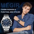 thumbnail image 2 of Reloj de cuarzo MEGIR 2156 para hombre, reloj de pulsera multifuncional para negocios, resistente a 3 ATM, 2 of 8