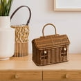 thumbnail image 6 of Rattan House Shaped Woven Basket with Lid,Small Rattan Storage Basket Woven Sundries Basket for Travel,Picnic,Easter,Wedding,Organizing,Storage,Creative Decorative Hand Woven Basket, 6 of 8