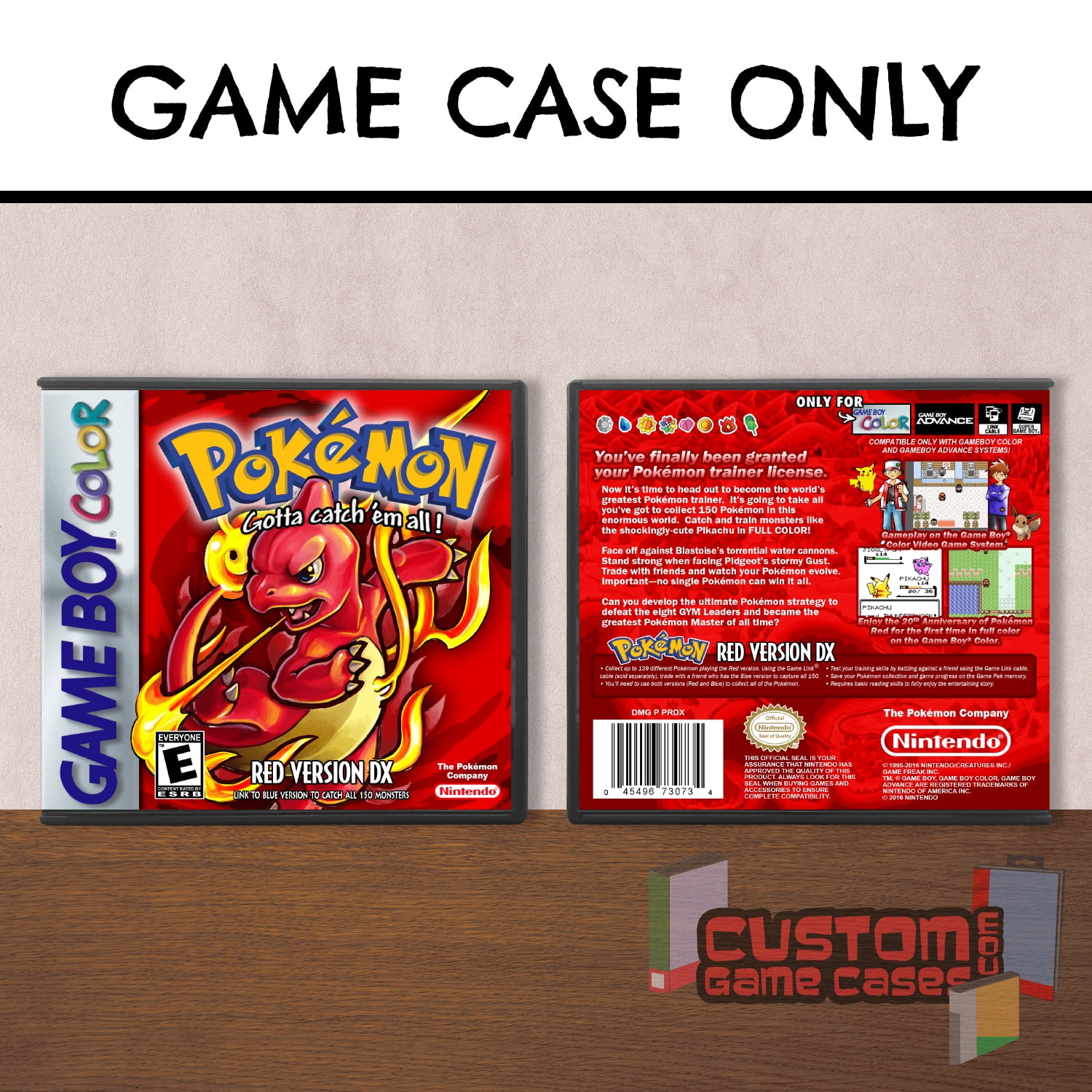 drivhus input ribben Pokemon™ Red Version DX - (GBC) Game Boy Color - Game Case with Cover -  Walmart.com
