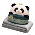 thumbnail image 1 of Almohada de peluche de panda para la cintura, cojín de oficina con manta, bonita y suave decoración, para niños, niñas, regalo de cumpleaños, 1 of 9