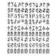 thumbnail image 1 of 108pcs 3D Silver Flower Nail Art Stickers Decals Stamping DIY Decoration Tools (Black), 1 of 3