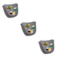 thumbnail image 3 of Transemion pour Golf Mallet Putter Head Cover pour Club de Golf Headcover Square Chic pour Femmes Hommes Gris Putter Cover 3Set, 3 of 6