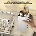 thumbnail image 6 of Kitchen Sink Organizer, Czzoypi Punch-Free Drainage Rack, Stainless Steel Sponge Soap Brush Holder with Towel Rod Detachable Cylinder, 6 of 6