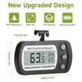 thumbnail image 2 of 8 Pack Refrigerator Thermometer, Digital Freezer Thermometer Small Black Fridge Thermometer, Waterproof Thermometer with Hook for Kitchen Home, LCD Display, ℃/℉ Switch, Max/Min Record, 2 of 7