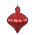 thumbnail image 1 of Vickerman N175803D 6 Po Ornement de Goutte d'Oignon Rouge Mat - 4 par Sac, 1 of 3