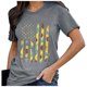 thumbnail image 2 of Pntutb - Camiseta de manga corta para mujer, informal, holgada, con cuello redondo, estampada Pntutb Pntutb-5689, 2 of 5