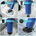 Puseky High Pressure Air Toilet Plunger Drain Blaster Kit, Air Drain