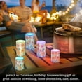 thumbnail image 4 of Yayeee Flameless Candles with Remote Flickering Battery Operated Multi Color Changing, Hand Drawn Floral, 4 of 7