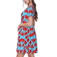 thumbnail image 2 of Disketp Cartoon Crabs para Vestido de Manga Corta para Mujeres, Vestidos de Verano para Mujeres, Casual y Holgado para la Playa, 2 of 6