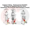 thumbnail image 2 of Captain O-Ring  Replacement SX220Z2 O-Rings for Hayward Max-Flo VS/II, SwimClear, Pro-Grid DE Filters/Pumps 3 Pack, 2 of 7