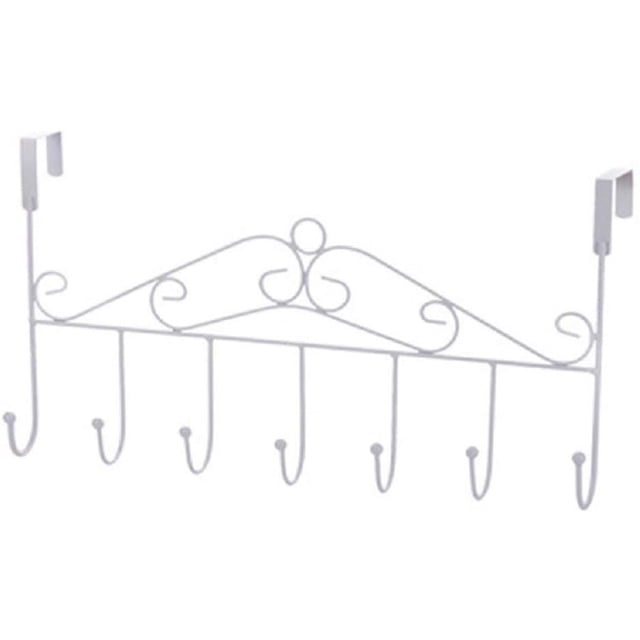 Pure White Bold Seven Hooks - Ganchos detrás de la puerta Xemadio LKX-0188-2