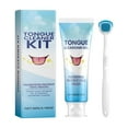 thumbnail image 2 of Tongue Brush & Gel Kit | Tongue Cleaner for Adults | Tongue Scraper to Fight Bad Breath and Halitosis | Mouth Odor Eliminator | Fresh Mint | Made in America (Set of 1), 2 of 6