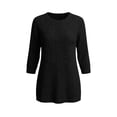 thumbnail image 5 of FchengtaiS Women's 3/4 Sleeve Ribbed Knit Shirts Crew Neck Lightweight Tunic Sweaters Casual Fall Tops with Pockets, 5 of 6