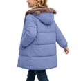 thumbnail image 7 of ITSAME Girls Hooded Puffer Coat Long Sleeve Full Zip Winter Quilted Warm Outerwear Jacket with Pockets Blue Size 8, 7 of 7